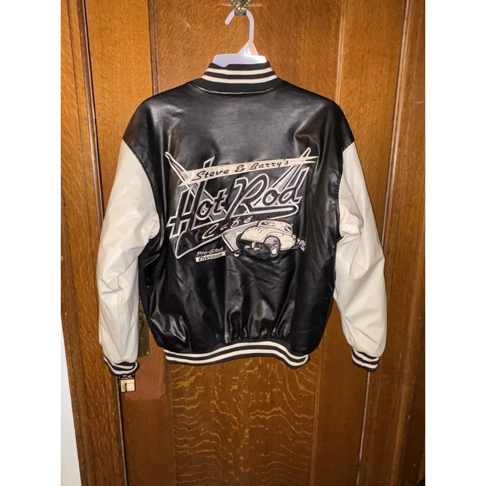 NWT Vintage Steve & Barry's Hot Rod Cafe Varsity Jacket - Medium Bomber V8 Y2K